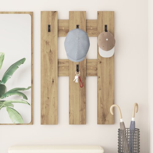 vidaXL Nadwyčajna obešalnik za plašče artisan hrast 65 x 3 x 100 cm Cene