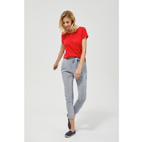 Moodo cotton trousers with stripes Slike