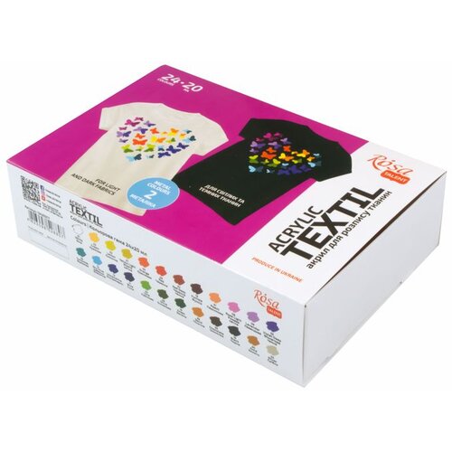HEART ROSA TALENT Set akrilnih barv za tekstil 24x20 ml Cene