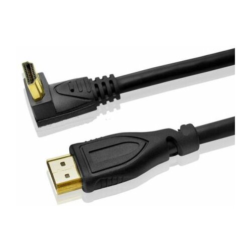 X Wave HDMI kabl /4K/1,8m dužina/konektor pod uglom od 90°/pozlaćeni konektori/crni ( NT005 1,8m 90° ) NT005 1,8m 90° Slike