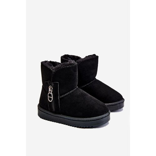 Kesi Children's Slip-On Insulated Snow Boots Black Catellie Slike