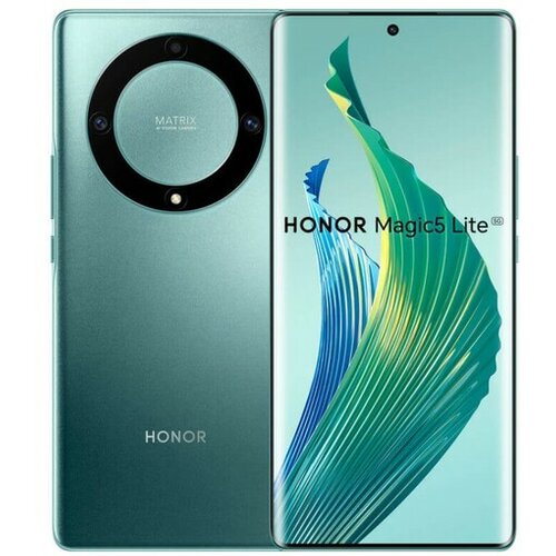 Honor mobilni telefon Magic5 lite 5G 6GB/128GB zelena Slike