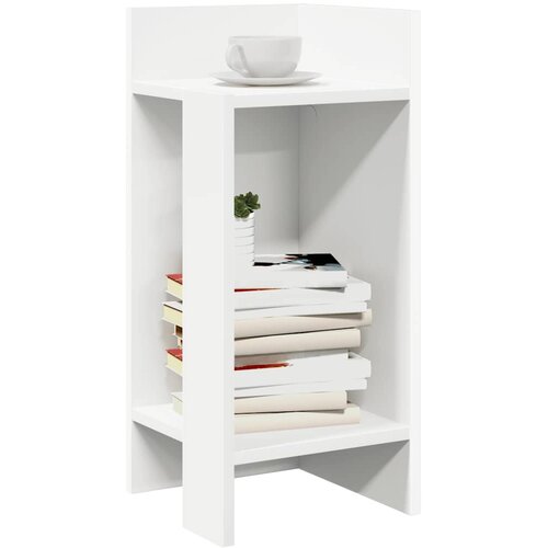 VidaXL Pomoćni stolić s policom bijeli 25,5x27x60 cm Slike
