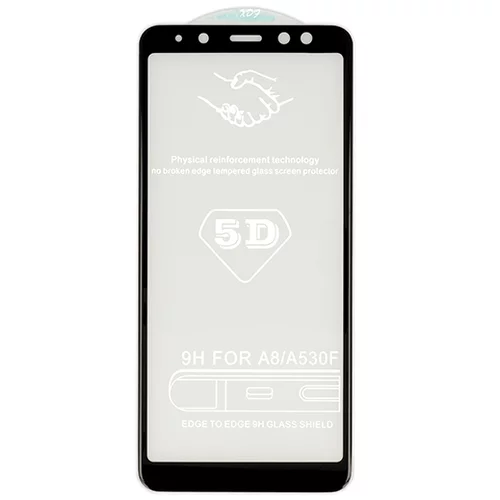 Premium ZAŠČITNO STEKLO FULL GLUE 5D Samsung Galaxy A8 2018 A530 FULL screen - črn