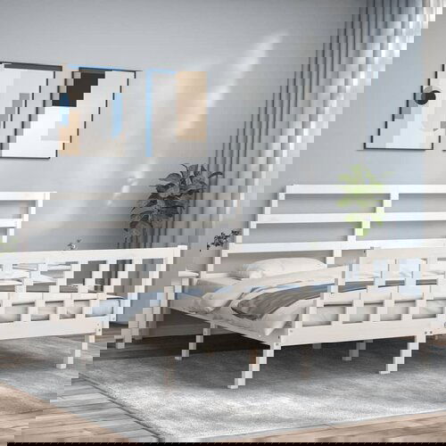 vidaXL Okvir za krevet s uzglavljem sivi 160 x 200 cm od masivnog drva Cijene