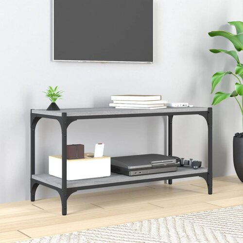 vidaXL TV omarica siva sonoma 80x33x41 cm inženirski les in jeklo Cene