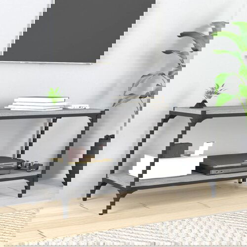 vidaXL TV ormarić boja hrasta 80x33x41 cm konstruirano drvo i čelik Cene