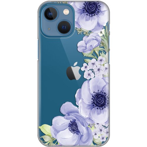  Silikonska maska za iPhone 13 Mini 5.4 Blue Roses Print Skin providna Cene