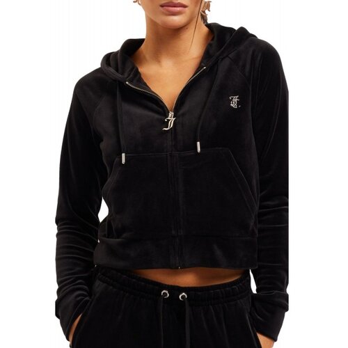 Juicy Couture Ženski duks sa kapuljačom Madison, Crni Slike