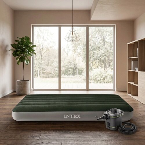 Intex Dura-Beam Vazdu&amp;scaron;ni krevet Full Prestige Downy sa baterijskom pumpom 191cm x 137cm x 25cm ( 64778 ) Slike