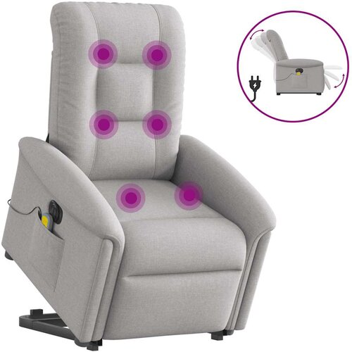 VidaXL Električni masažni naslonjač na podizanje tkanina oblačnosivi Slike