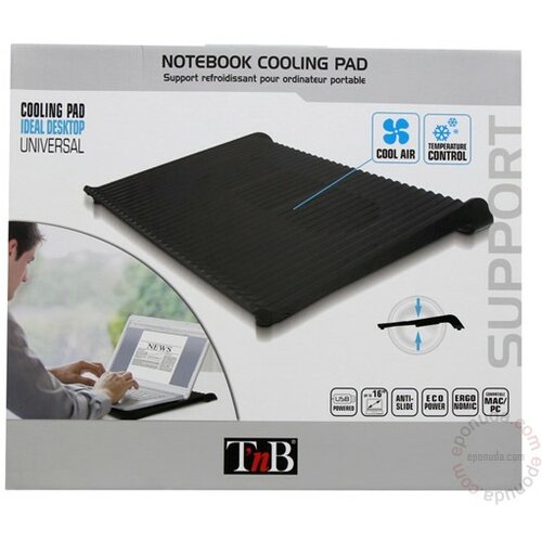 TNB Coolinpad2 Ventilator Postolje Za Laptop Do 16 laptop hladnjak Slike