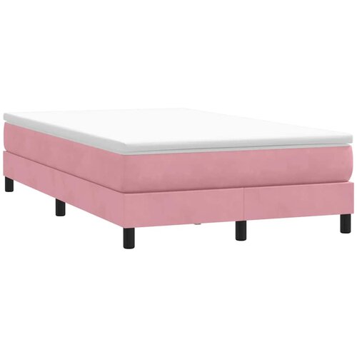 Box Spring krevet bez madracem ružičasti 120x220 cm samt Slike