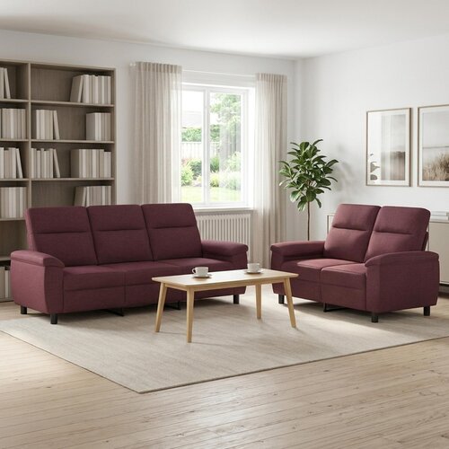  Set sofe 2 pcs Ljubičasta Tkanina Slike