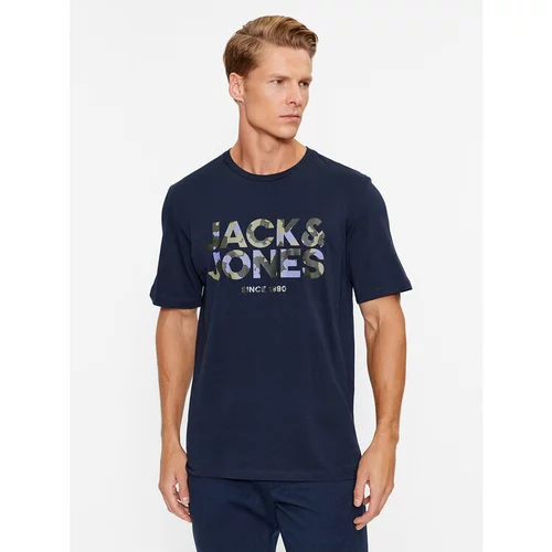 Jack & Jones Majica 12235189 Mornarsko modra Regular Fit
