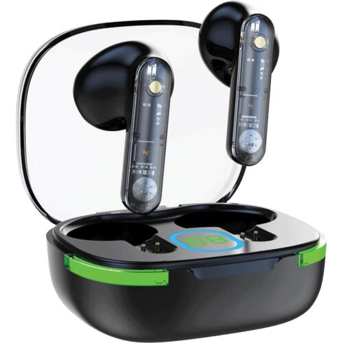 Meanit Slu&amp;scaron;alica bežična, Bluetooth v5.3, crna - TWS B80 Black Slike