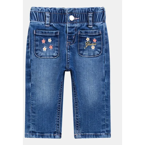 Guess Jeans hlače A4RA00 D4CA0 Modra Skinny Fit