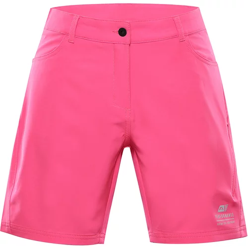 Alpine pro Women's softshell quick-drying shorts COLA neon knockout pink