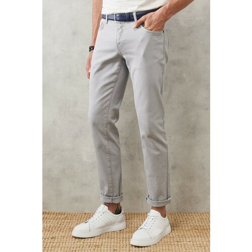 ALTINYILDIZ CLASSICS Men's Gray 360-Degree Flexibility in All Directions, Comfortable Slim Fit Slim-fit Pants. Cene