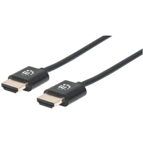 Manhattan HDMI Priključni kabel [1x Muški konektor HDMI - 1x Muški konektor HDMI] 3 m Crna Cene
