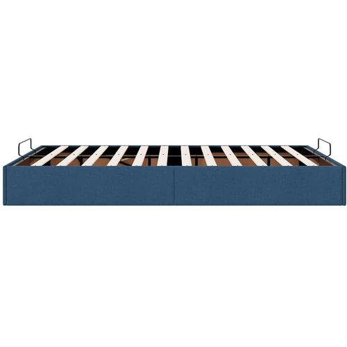 VidaXL otomanski okvir kreveta bez madraca plavi 140x200 cm od tkanine Slike
