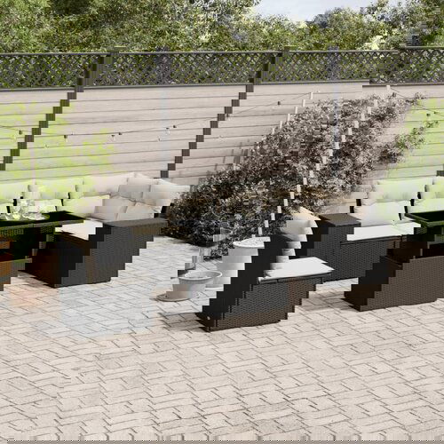vidaXL 7-dijelni set vrtnih sofa od poliratana s jastucima crni Cijene