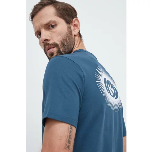 Adidas Bombažna kratka majica moški, turkizna barva