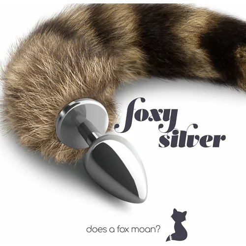 Crushious FOXY SILVER METAL ANAL PLUG WITH TAIL