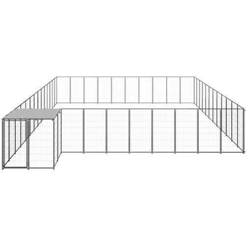 Kavez za pse crni 37,51 m&amp;sup2; čelični Slike