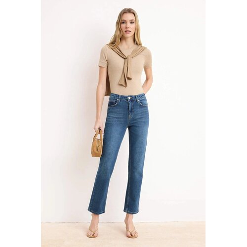 TRENDYOLMILLA ženske pantalone Twoss26Je00113, tamnoplava Cene