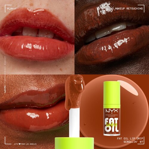 NYX Professional Makeup Fat Oil Lip Drip olje za ustnice odtenek 07 Scrollin 4,8 ml Slike