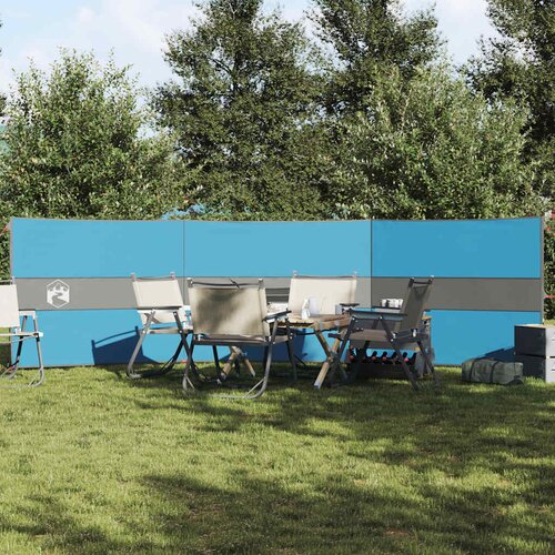 vidaXL Vjetrobran za kampiranje plavo 490x123 cm vodootporni Cijene