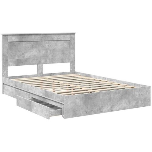 Okvir za krevet s ladicama Betonski sivi 150 x 200 cm Slike