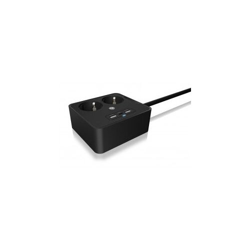 Icybox podalj&scaron;ek 1,9m za dve 220V vtičnici in USB polnilnik 2xUSB-A in 1xUSB-C - IB-MPS2220B-CH Cene