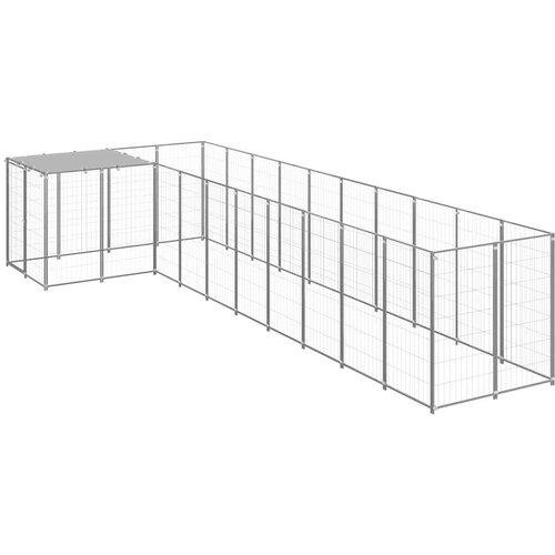  Kavez za pse srebrni 7,26 m&sup2; čelični Cijene
