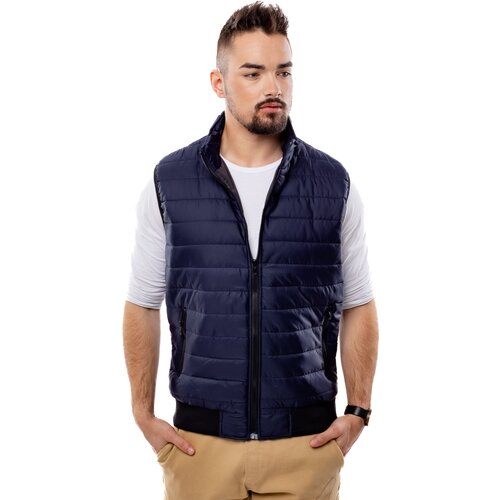 Glano Men&amp;#039;s quilted vest - dark blue Slike