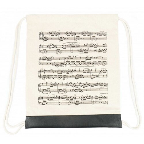  AGIFTY B 3047 Drawstring bag notelines natural canvas 44*37 cm - torba Slike