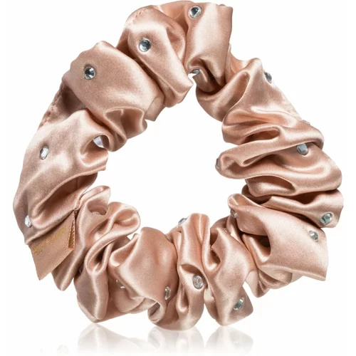 Crystallove Crystalized Silk Scrunchie svilena gumica za kosu boja Rose Gold 1 kom