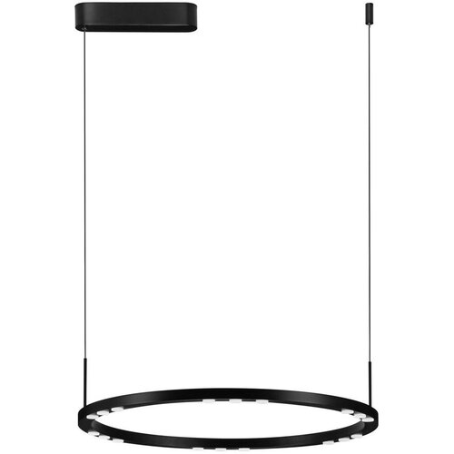 Nova Luce Mat črna aluminijasta LED zatemnitvena viseča svetilka &oslash; 60 cm Lunette &ndash; Cene