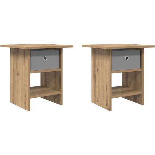  Noćni ormarić s ladicama 2 pcs Umjetnički hrast 41 x 40 x 45 cm Slike