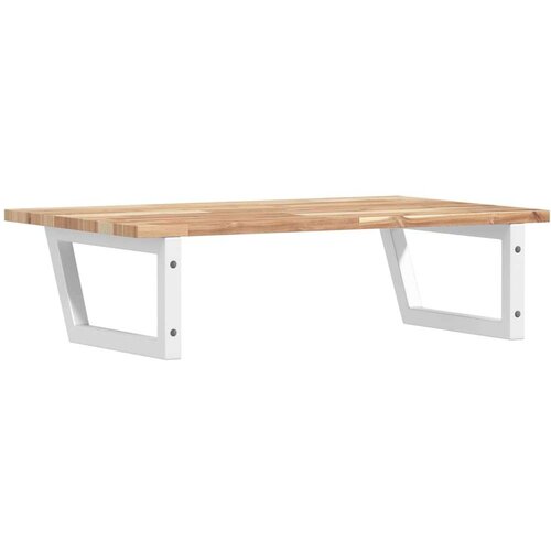 vidaXL Stenska polica za umivalnik jeklo in trden akacijev les Cene