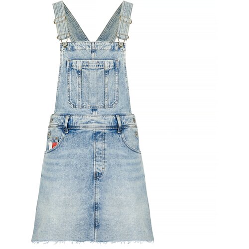 Tommy Jeans DENIM DUNGAREE DRESS RWB Plava Slike