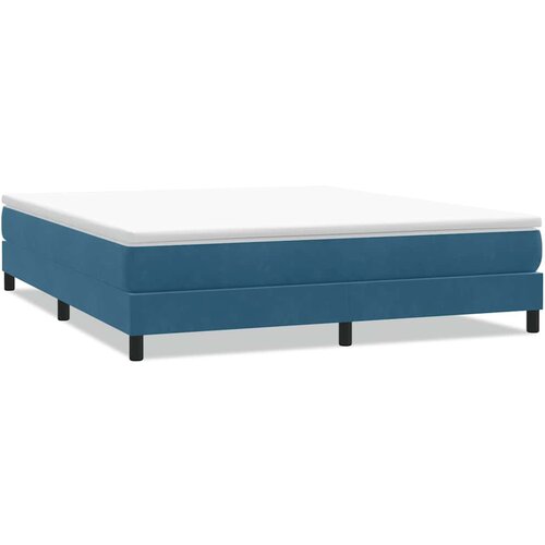vidaXL Box spring postelja brez vzmetnico temno modra 180x220 cm žamet, (21791408) Cene