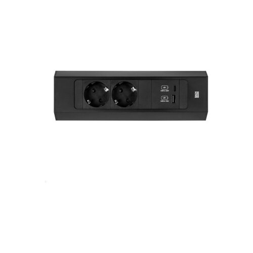 Boschmann CASIA 2 Kuhinjska ugao utičnica ALU,2x&amp;scaron;uk,1xUSB A/C charg,crna,2m Slike
