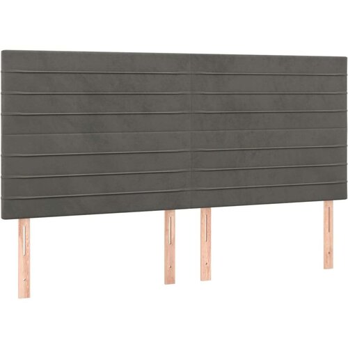  Uzglavlja 4 kom tamnosivi 80x5x78/88 cm bar&amp;scaron;unasta Slike