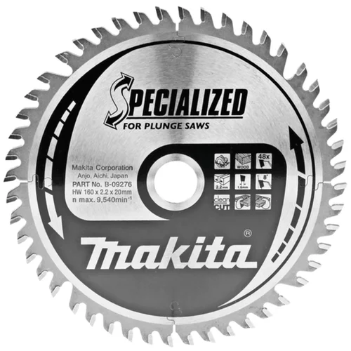Makita žagin list TCT Specialized, 160x20 mm, 48z, B-09276