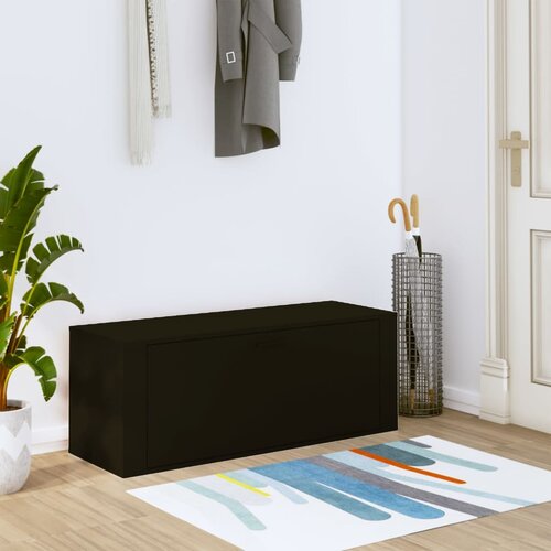vidaXL Omarica za čevlje Črna 100x35x38 cm inženirski les Cene