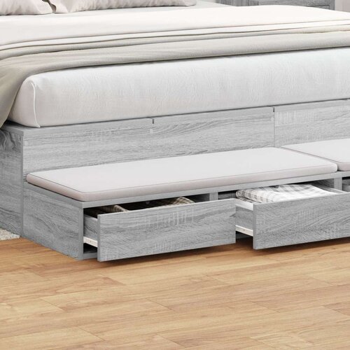  Siva Sonoma ladica za krevet 180x36 5x16 5 cm od konstruiranog drveta Slike