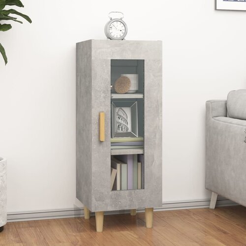 VidaXL Komoda betonsko siva 34,5x34x90 cm konstruiran les Slike