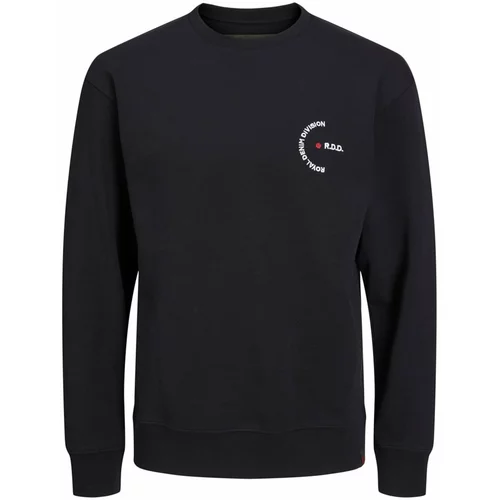 R.D.D. ROYAL DENIM DIVISION Sweater majica 'Dean' crvena / crna / bijela